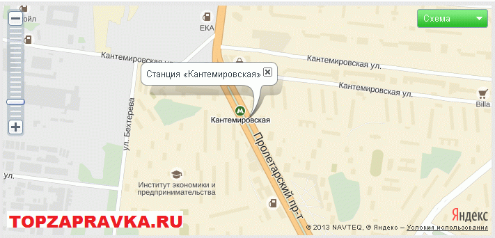 Метро Кантемировская на карте. Магазины метро кантемировская